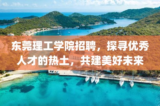 东莞理工学院招聘，探寻优秀人才的热土，共建美好未来