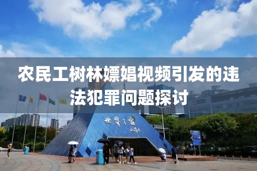 农民工树林嫖娼视频引发的违法犯罪问题探讨