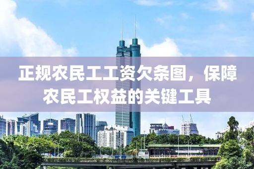 正规农民工工资欠条图，保障农民工权益的关键工具